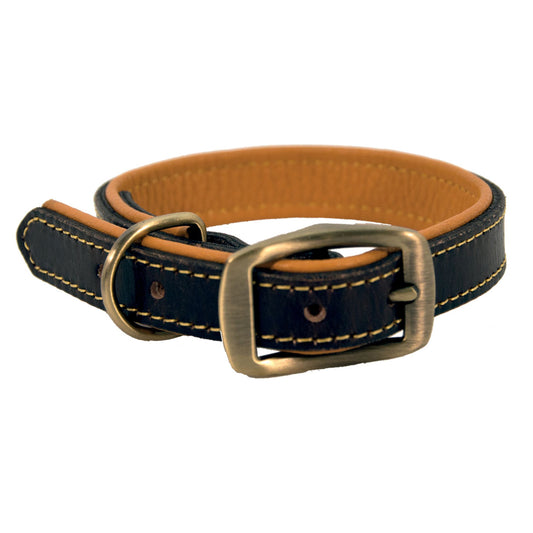 SELLERIE CHIEN - Collier Cuir Cognac