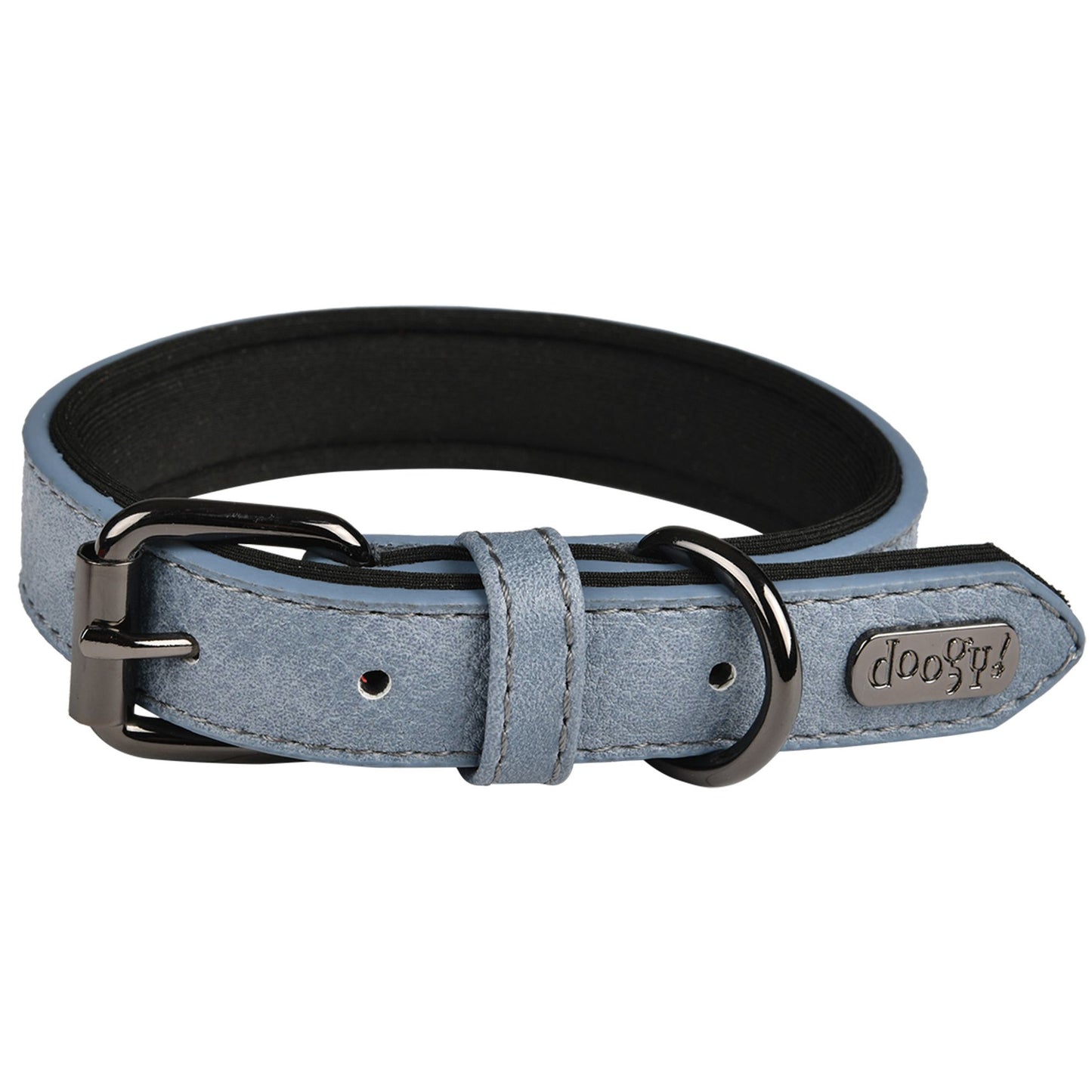 SELLERIE CHIEN - Collier Simili Cuir Bleu